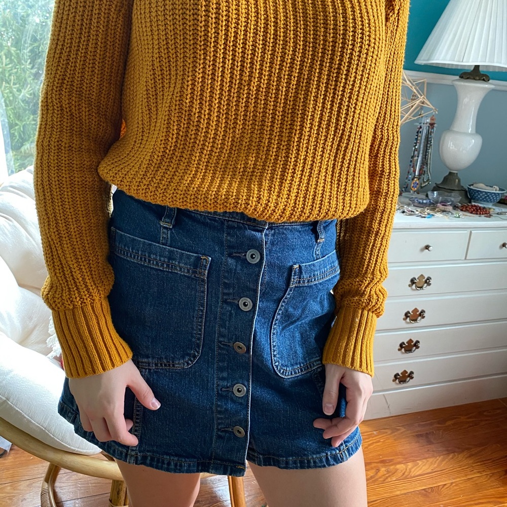 Denim skirt w pockets